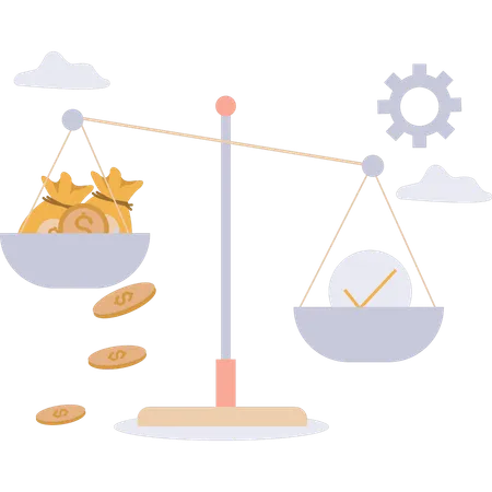 Balance scale for business  Illustration