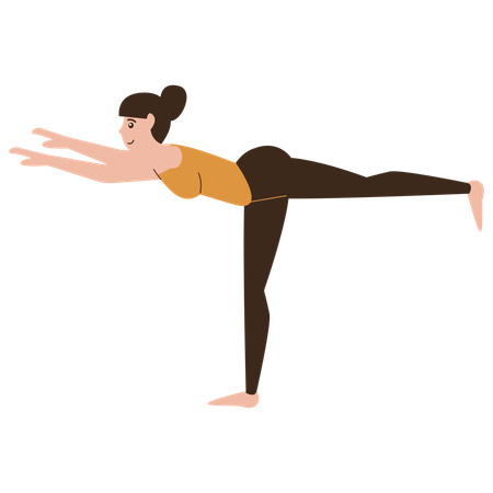 Balance yoga pose  Illustration