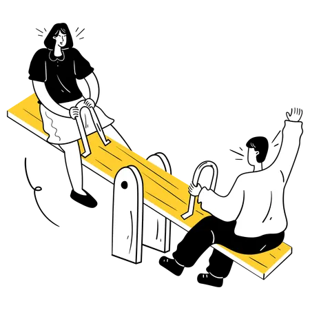Balanza balancín  Ilustración