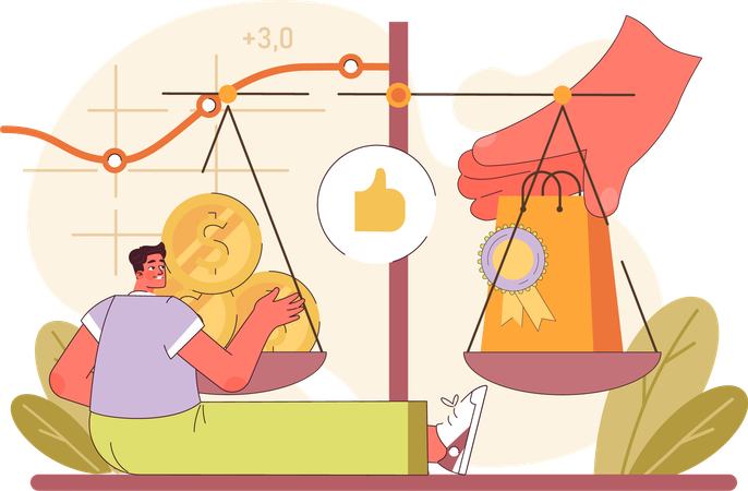 Balancing cost and value to optimize profitability  Illustration