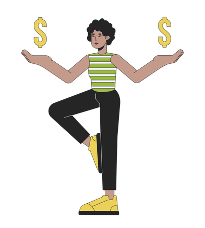 Balancing finances  Illustration