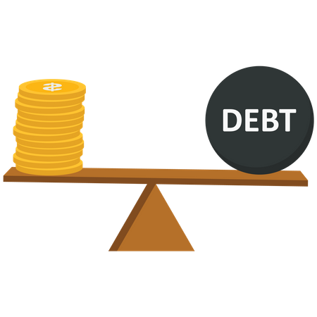 Balancing with income and debt  Illustration