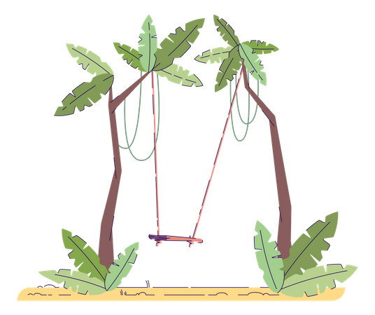 Balanço de corda  Ilustração