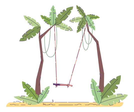 Balanço de corda  Ilustração