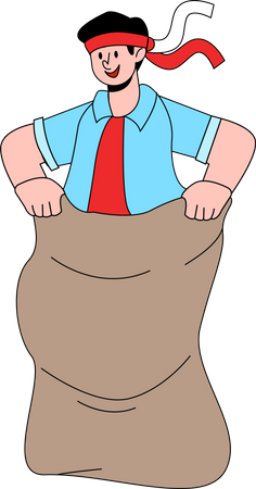 Balap Karung  Illustration