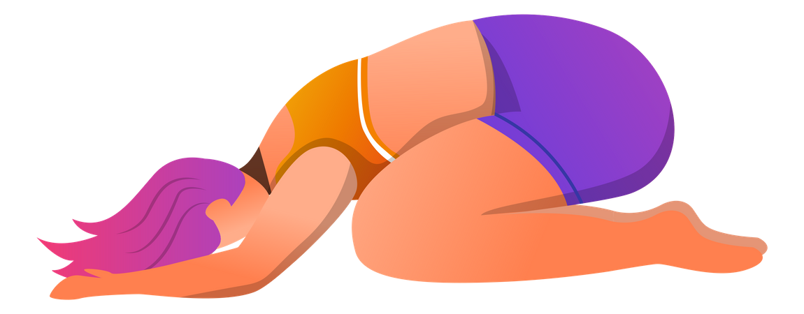 Balasana  Illustration