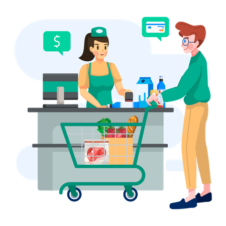 Caixa de compras  Ilustração