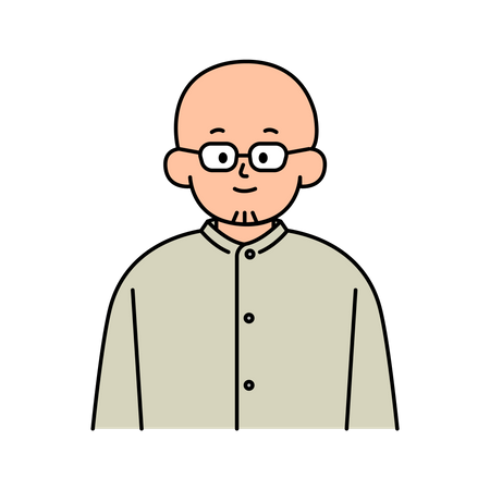 Bald Man  Illustration