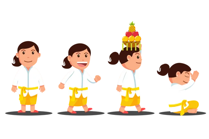 Bali Girl Illustration