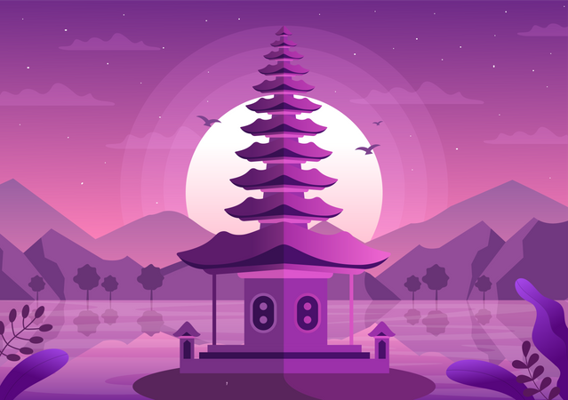 Bali Temple Architect  Illustration