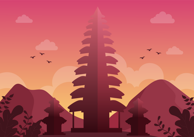 Bali Temple  Illustration