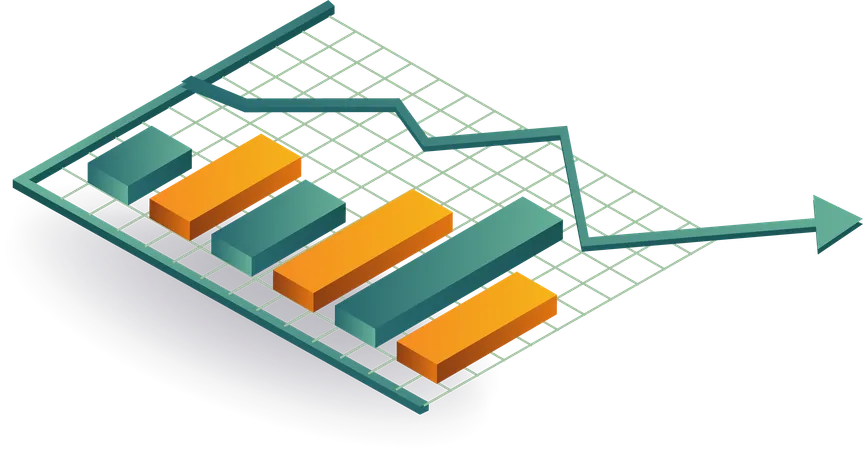 Balkendiagrammanalyse und Datenmanagement  Illustration