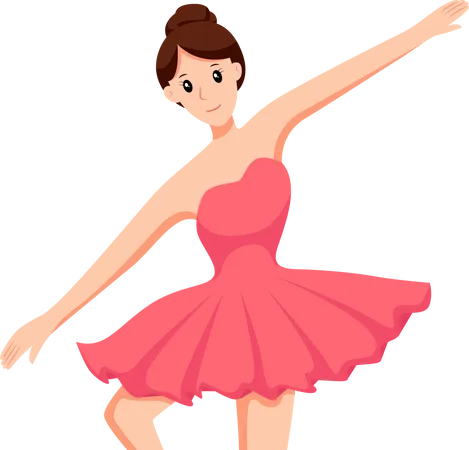 Ballerina Dancer  Illustration