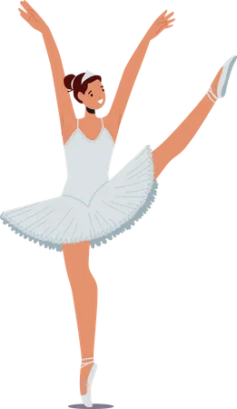 Ballerina dancer demonstrate dancing skill  Illustration