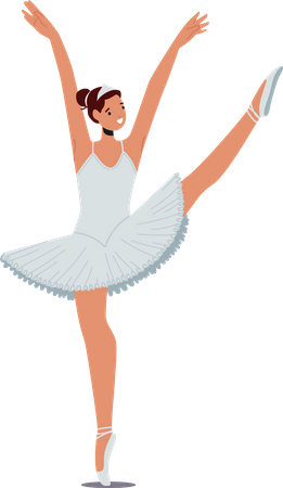 Ballerina dancer demonstrate dancing skill  Illustration