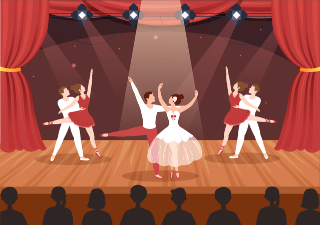 Ballerina show  Illustration