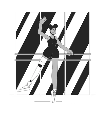 Ballerine handicapée  Illustration