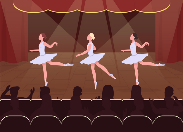 Ballet dance evening  Illustration