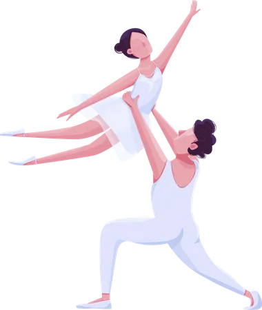 Ballet dancers couple performance  Illustration