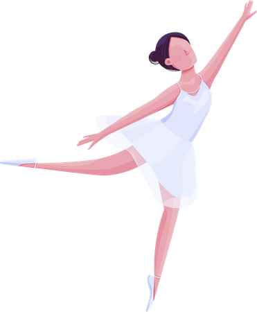 Ballet female dancer Illustration