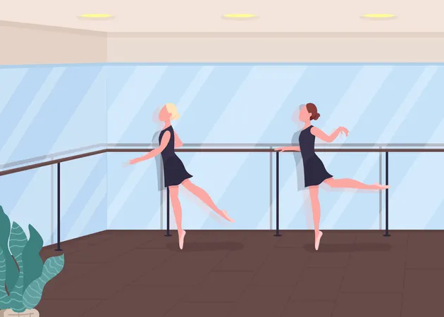 Ballet lesson Illustration