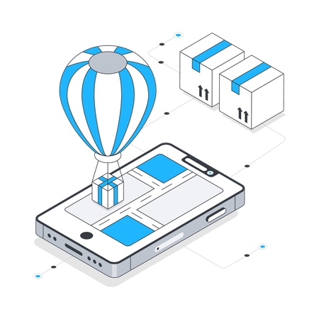 Balloon Delivery  Illustration