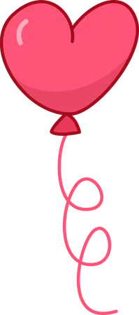 Balloon Heart  Illustration