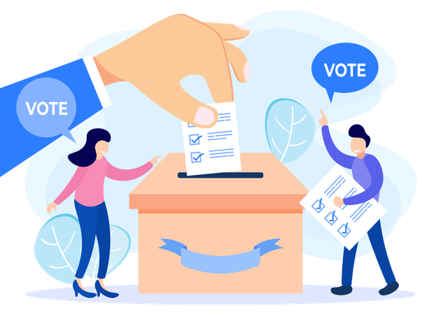 Ballot Casting  Illustration