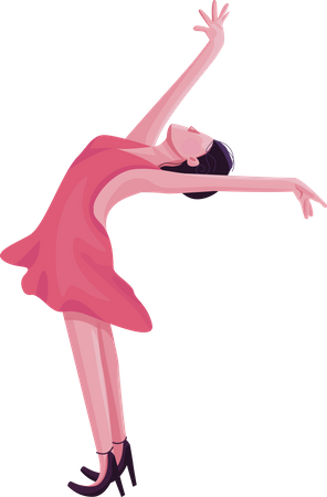 Ballroom female dancer  Illustration