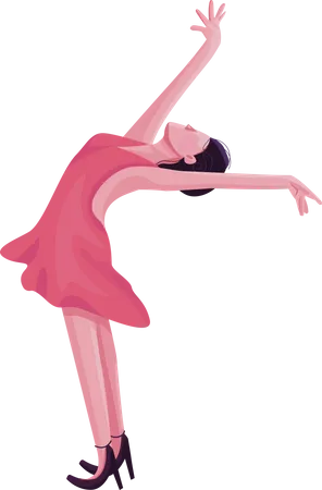 Ballroom female dancer  Illustration