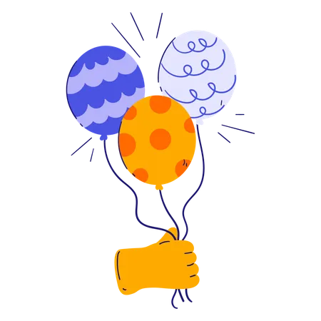 Balões de festa  Ilustração