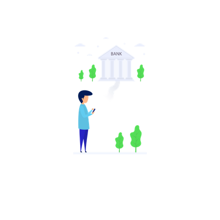 Banca en línea  Ilustración