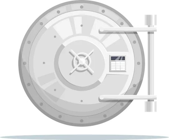 Cofre blindado seguro do banco  Ilustração