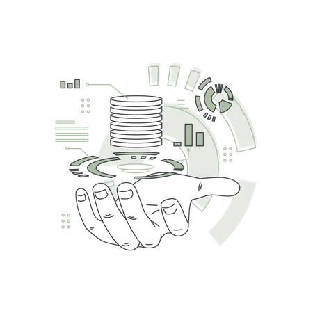 Banco de dados de negócios  Ilustração