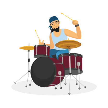 Band Drummer  Illustration