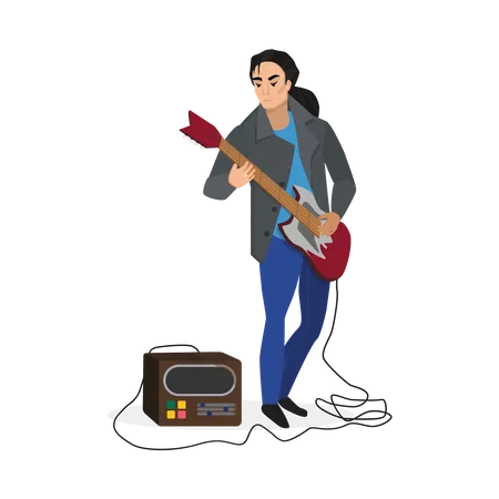 Band Guitarist  Illustration