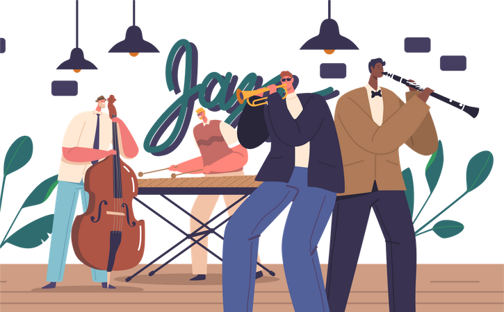 Banda de jazz  Ilustración
