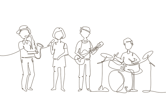 Banda de Música Escolar  Ilustración