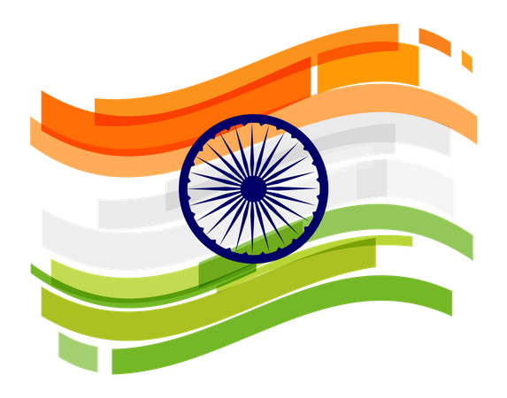 Bandeira indiana  Ilustração