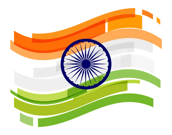 Bandeira indiana  Ilustração