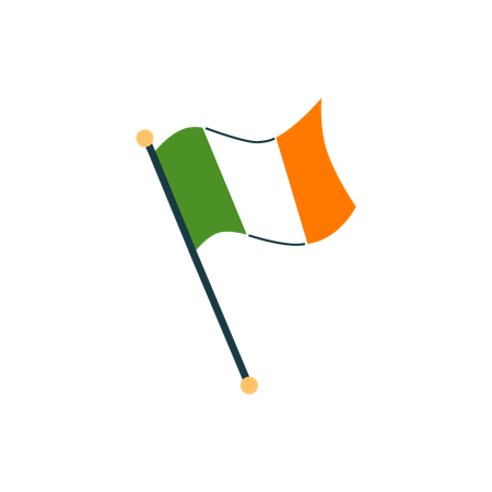 Bandeira nacional irlandesa  Ilustração