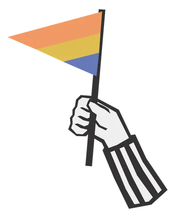 Bandera de protesta  Ilustración