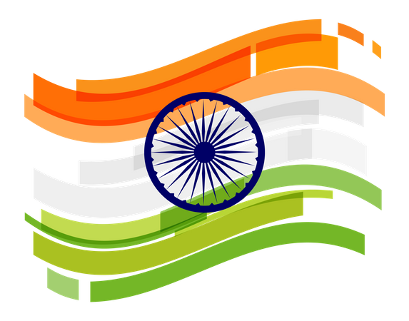 Bandera india  Ilustración