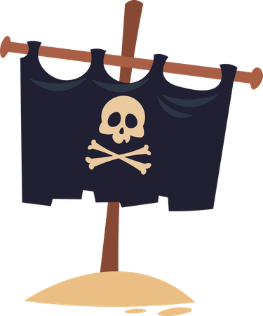 Bandera pirata  Ilustración