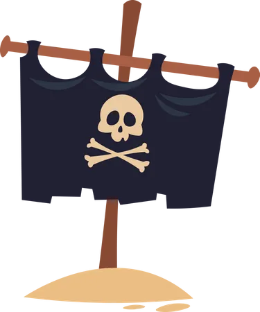 Bandera pirata  Ilustración