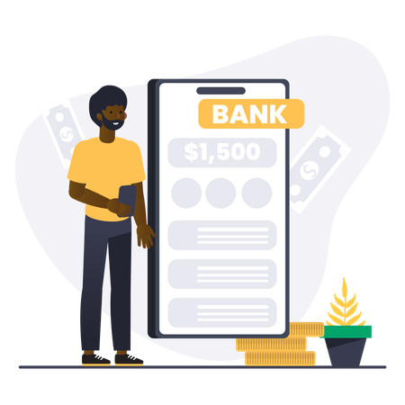Bank app  Illustration