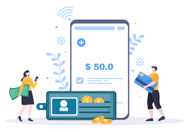 Bank App  Illustration