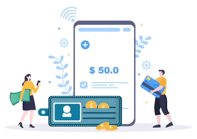 Bank App  Illustration