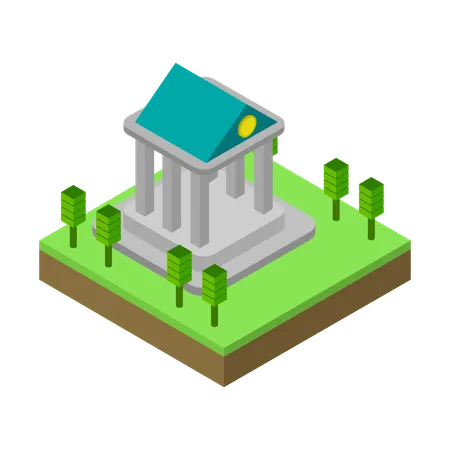 銀行建築  イラスト