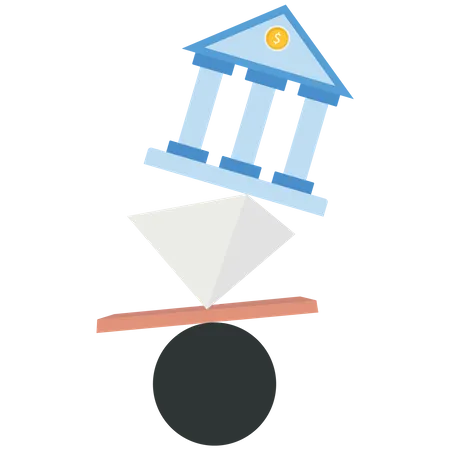 Bank at risk to collapse  Illustration